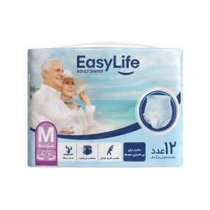 پوشینه شورتی بزرگسال ایزی لایف متوسط 12 عددی