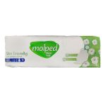 نوار بهداشتی مولپد پنبه‌ای سایز بزرگ بسته 9 عددی