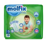 پوشک مولفیکس چسبی سایز 5 بسته 28 عددی