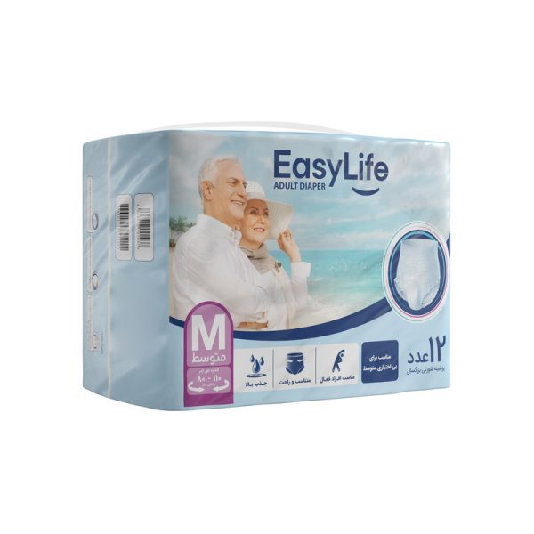 پوشینه شورتی بزرگسال ایزی لایف متوسط 12 عددی - Image 3