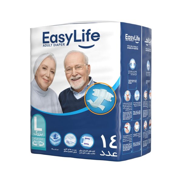 پوشینه بزرگسال ایزی لایف بزرگ 14 عددی - Image 3