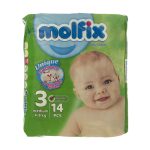 پوشک مولفیکس چسبی سایز 3 بسته 14 عددی - Image 2