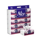 دستمال کاغذی 2000 برگ مینی پک نایلونی نایس بسته 10 عددی