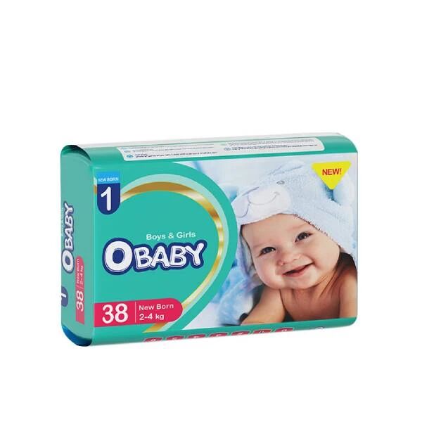پوشک بچه او بیبی سایز 1 بسته 38 عددی پوشک بچه او بیبی سایز 1 بسته 38 عددی