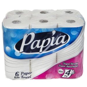 دستمال حوله ای پاپیا بسته 6 عددی