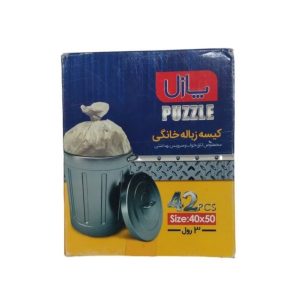 کیسه زباله پازل مدل 3 رول 40x50 بسته 42 عددی