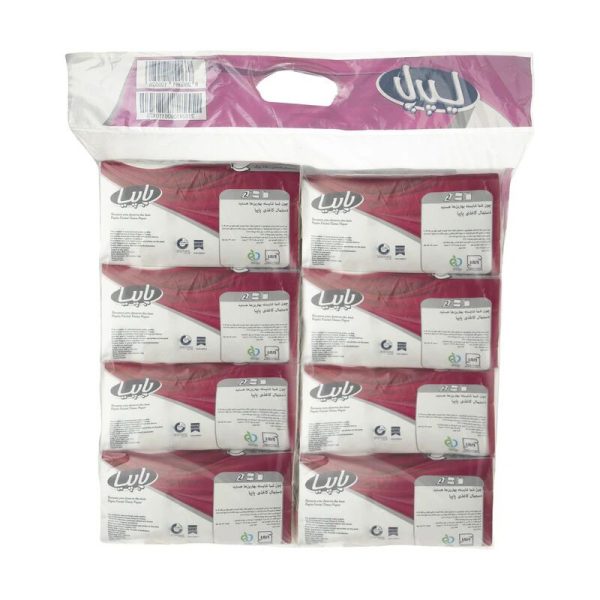 دستمال کاغذی پاپیا 250 برگ دولا بسته 8 عددی - Image 3